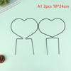 2Pcs Garden Plant Support Stake Stand Round Vine Climbing Rack Ironheart-Shaped Flower Plant Trellis Support Frame Garden Decor