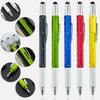 Caneta Capacitiva Multifuncional com Chave de Fenda, Nível de Bolha e Caneta Esferográfica - Gadget Touch para Telas de Celular