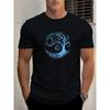 Men's Tree Pattern Summer Casual Crew Neck Short Sleeve T-Shirt