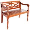 Day and Night - Day and Night Batavia Bench Solid Dark Brown Mahogany Wood 98 Cm