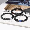 12 Constellation Zodiac Signs Bracelet Black Onyx Beads Cancer Leo Onyx Braided Bracelet for Women Men Couples Jewelry Gift