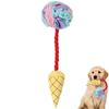 Hunde-Eiscreme-Puzzle-Spielzeug Eiswaffel-Form Schnüffelspielzeug für Hunde Lustiges Futter-Plüschtier Tragbare Haustierbedarf für kleine mittlere