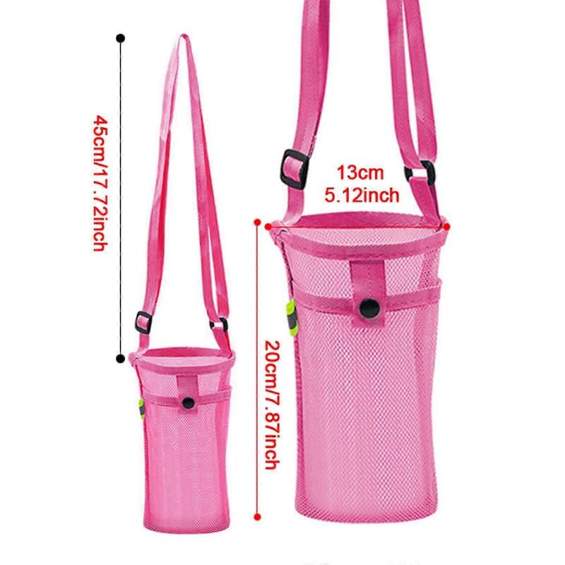 Water Bottle Carrier Trendy Water Bottle Sleeve for Trekking Camping Outdoor Black