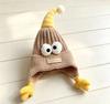 autumn and winter big eye ear protection knitted hat, baby cartoon little hand pointed elf hat, infant warm wool hat