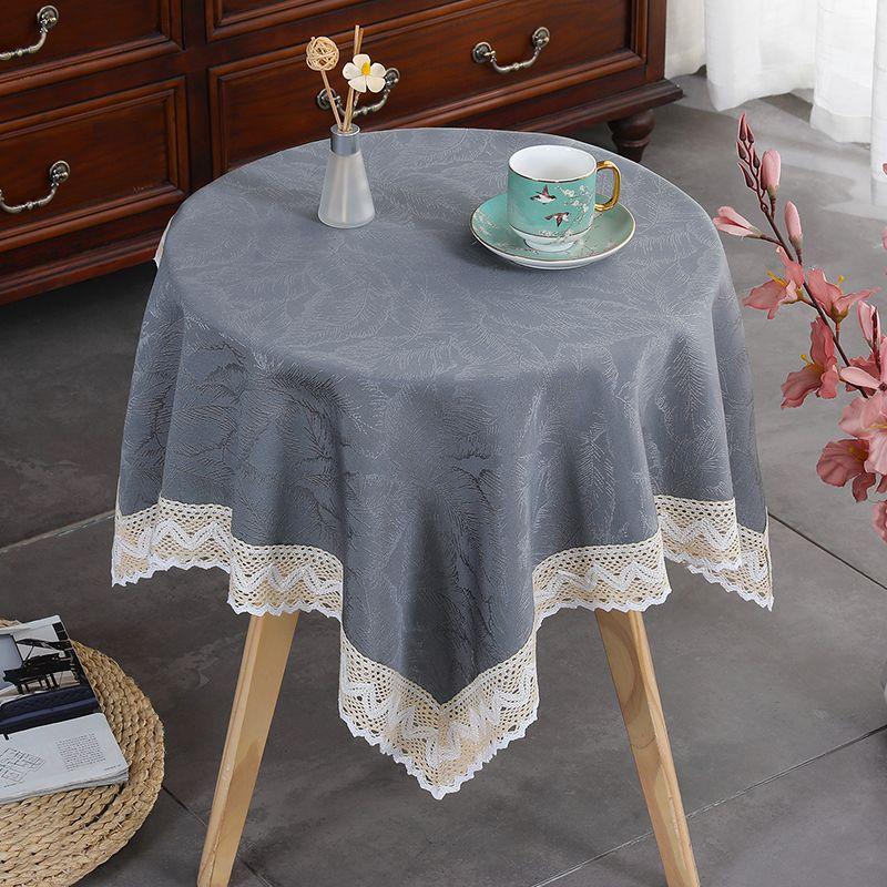 Household Minimalist Dining Table Cloth Countryside Style Small Round Table Cover Rectangular Floral Lace Universal Tablecloth