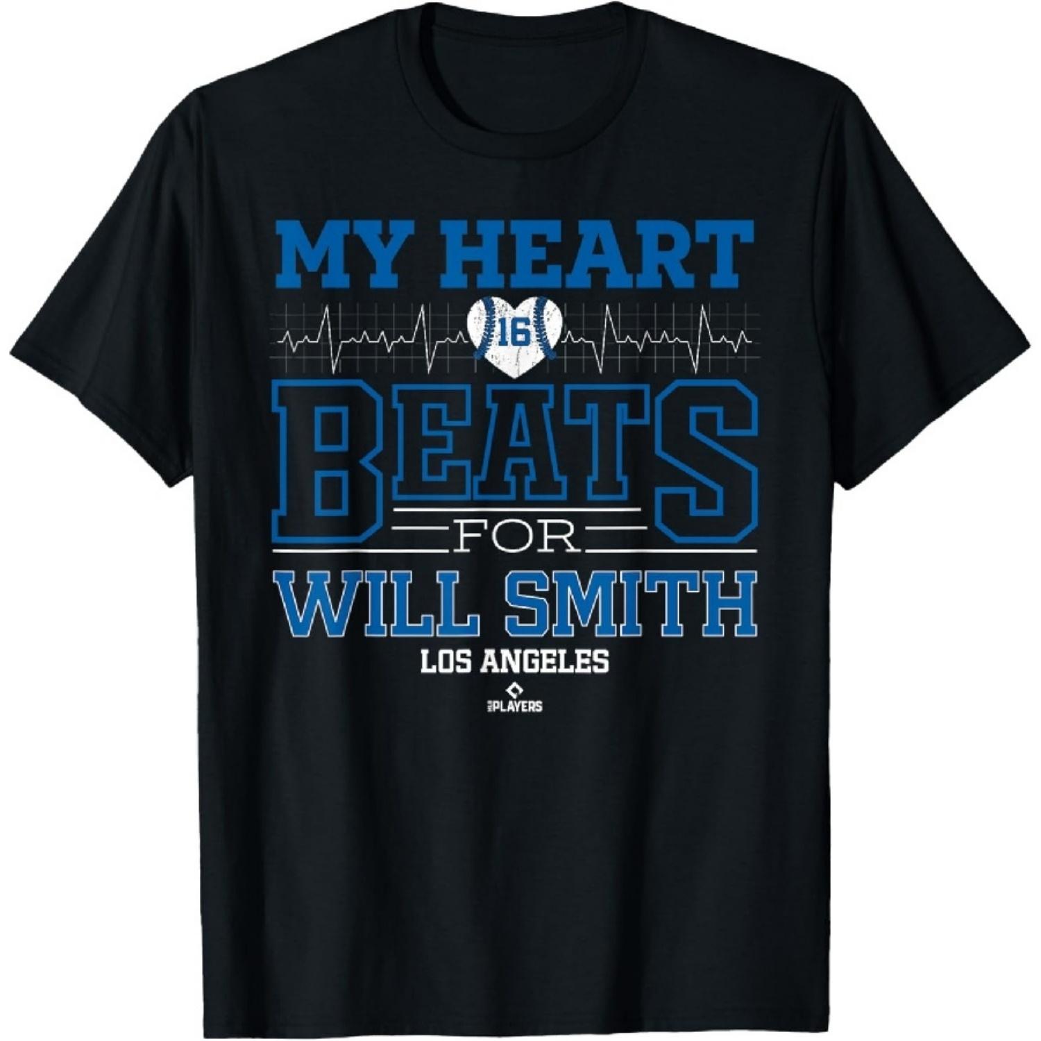 

My Heart Beats for Will Smith Los Angeles Baseball MLBPA T-Shirt XXXXXL чорний