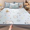New Cute 3-Piece Ice Vine Cooling Mat Pillowcase & Bed Sheet Set with Digital Print - Spring/Summer