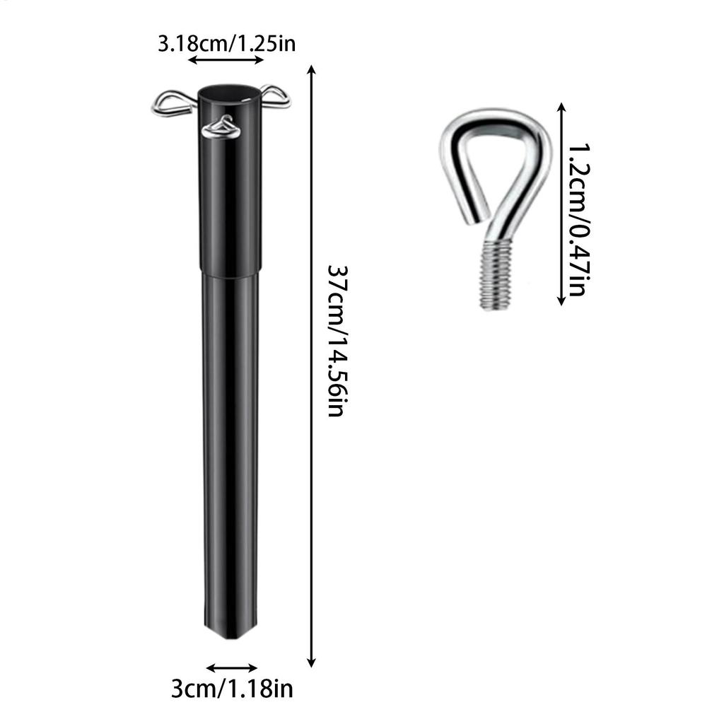 Artificial Tree Height Extender 0.5-1.25 Inch Christmas Tree Base Height Extender With 3 Fixing Screws Metal Extension Pole