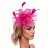 Elegante Diadema de Malla Retro con Plumas para Bodas, Carreras y Bailes de Graduación