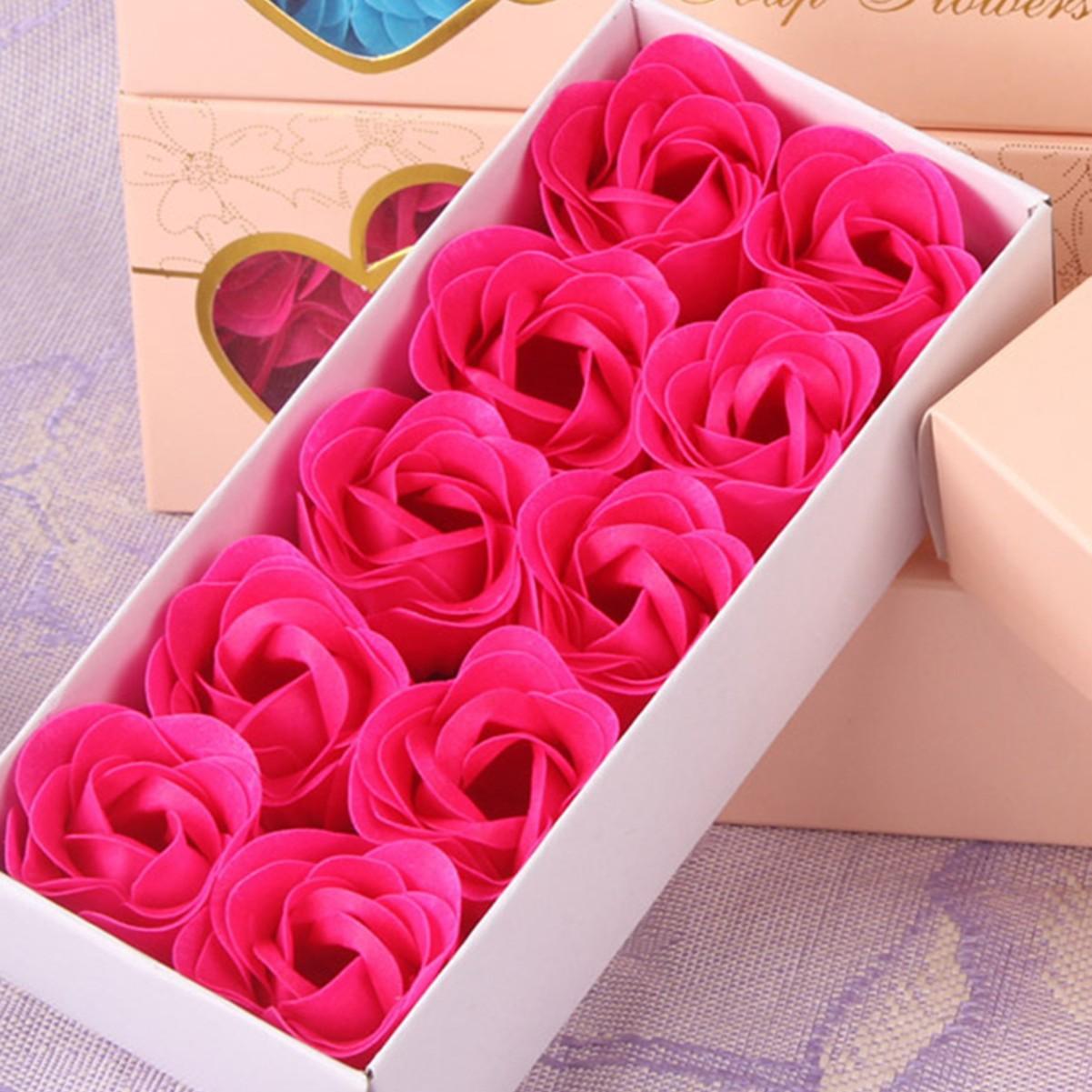 

10 Double Heart Roses Soap Flower Gift Christmas Valentine s Day Gift Shooting Prop Immortal Simulation Flower Gift Box