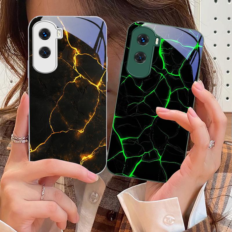 Red lava texture pattern For Honor 30 50 50SE 70 Pro 90 200 200Pro Magic 4 5 7 Lite X9c Smart X50i Plus X9 X30 Glass Phone Case