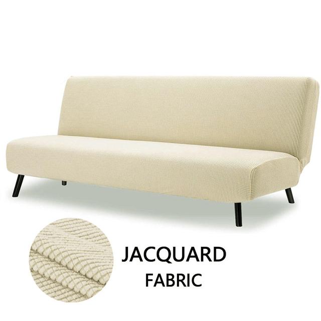 Sofa Bed Cover Polar Fleece Fabric For Living Room Couch Cover Stretch Slipcovers Elastic Stretch Armless Sofa Bed Case