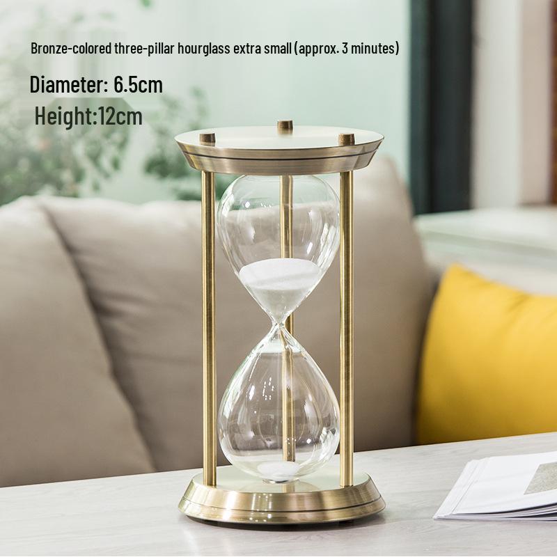 

Бронзовые песочные часы: 3/15/30/60 мин. Подарок для учебы и бизнеса Mini 3 Minutes белый
