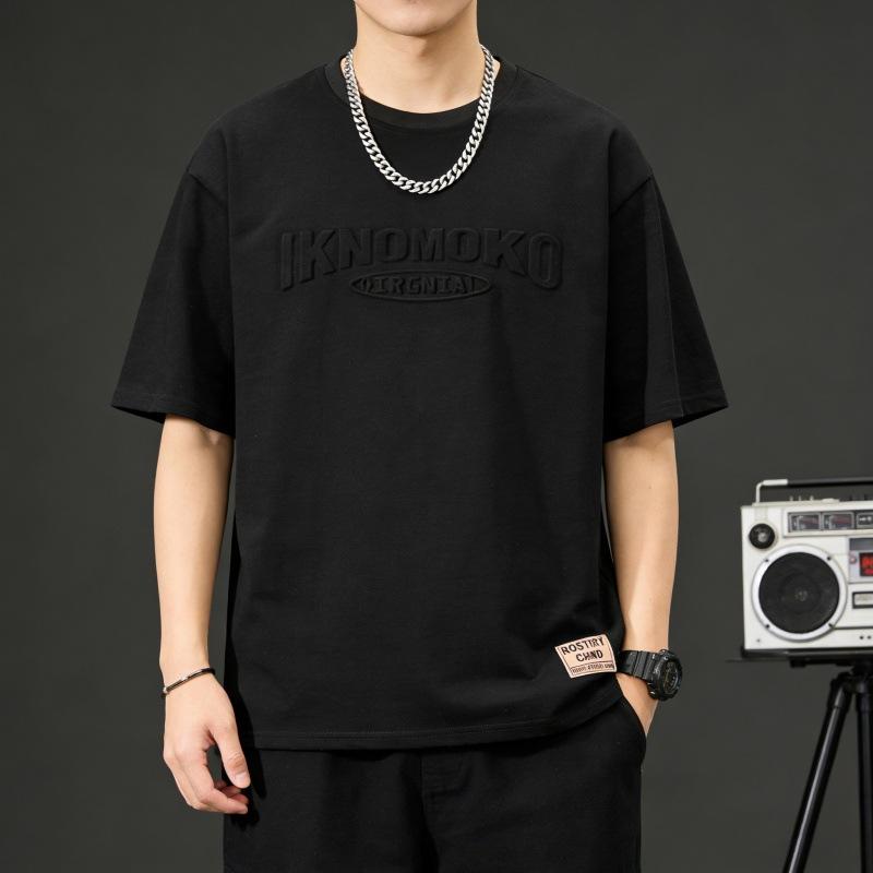 New Summer Short Sleeve Loose Tops Trendy Fashion Versatile Men's T-Shirt