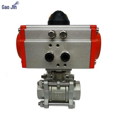 Válvula de Bola Neumática de Acero Inoxidable 304 Gaojin