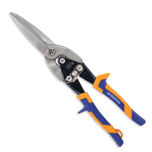 WISEPRO All-Purpose Scissors, Metal Scissors, Sheet Metal Scissors, Multi-Power Aviation Snips, Iron Cutting Shears, Serrated Blade, Straight Type, Po