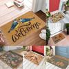 Vintage Bird Floral Welcome Pattern Door Mat Non Slip Rug For Front Door Entryway Home Decor Nature Lovers Use