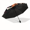 1pc Tiger Flowers Automatic Open/close Folding Compact Umbrella, 8-Rib Sturdy Canopy, Lightweight Portable, Everyday Use, Gift,049