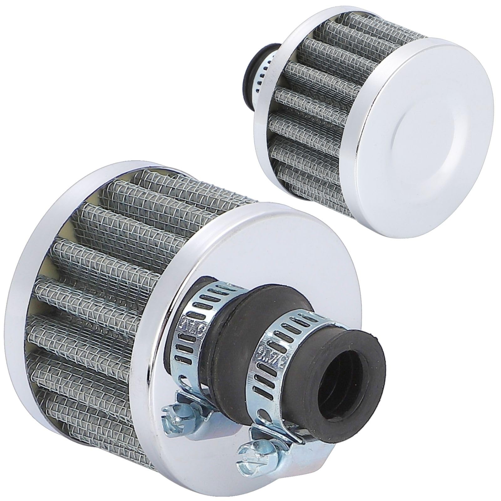 

CHASO 2pcs Air Set Air Filter Breather Filter Power Filter Motorbike Moped Scooter Motorcycle 12mm Silver 12mm / set of 2
