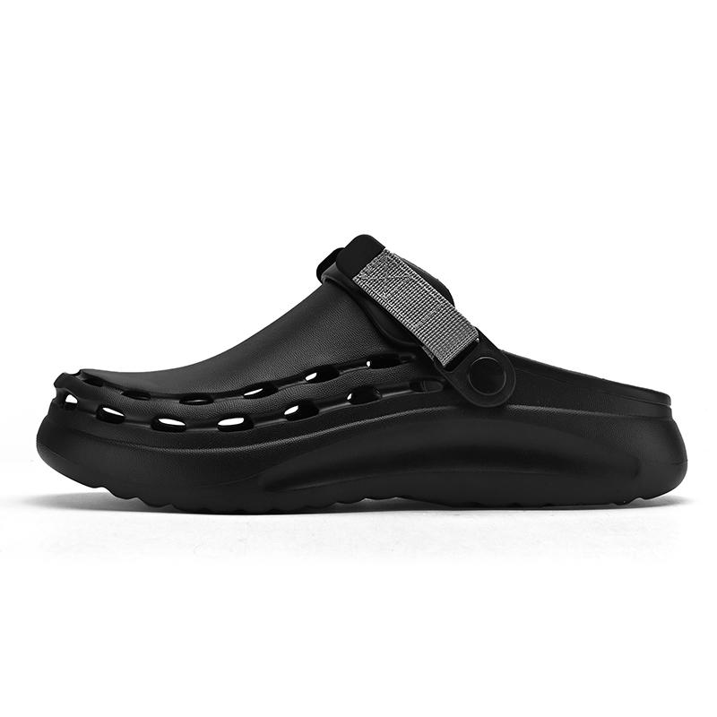 Classic Slide Shoes Mens Summertime Eva Holes Shoes Breathable Garden Clogs Outside Sandal Shoes Stylish Antiskid Sole Beach Slides
