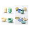 Kyoto Kiyomizu Pottery Plate Set of Flower Crystal KTA369 Ware, Ware, Kiln, (set 5),