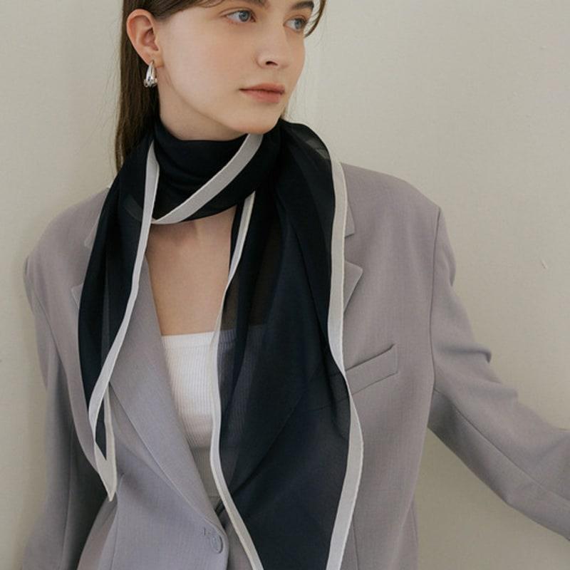 BB’DE SOLI’DE ell chiffon silk scarf (3color)