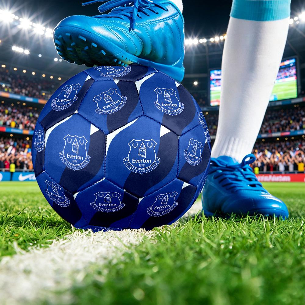 Everton Football Aufgedruckter Fußball Größe 5, Anti-Rutsch Erwachsenen Spielball Souvenir für Fußballfans