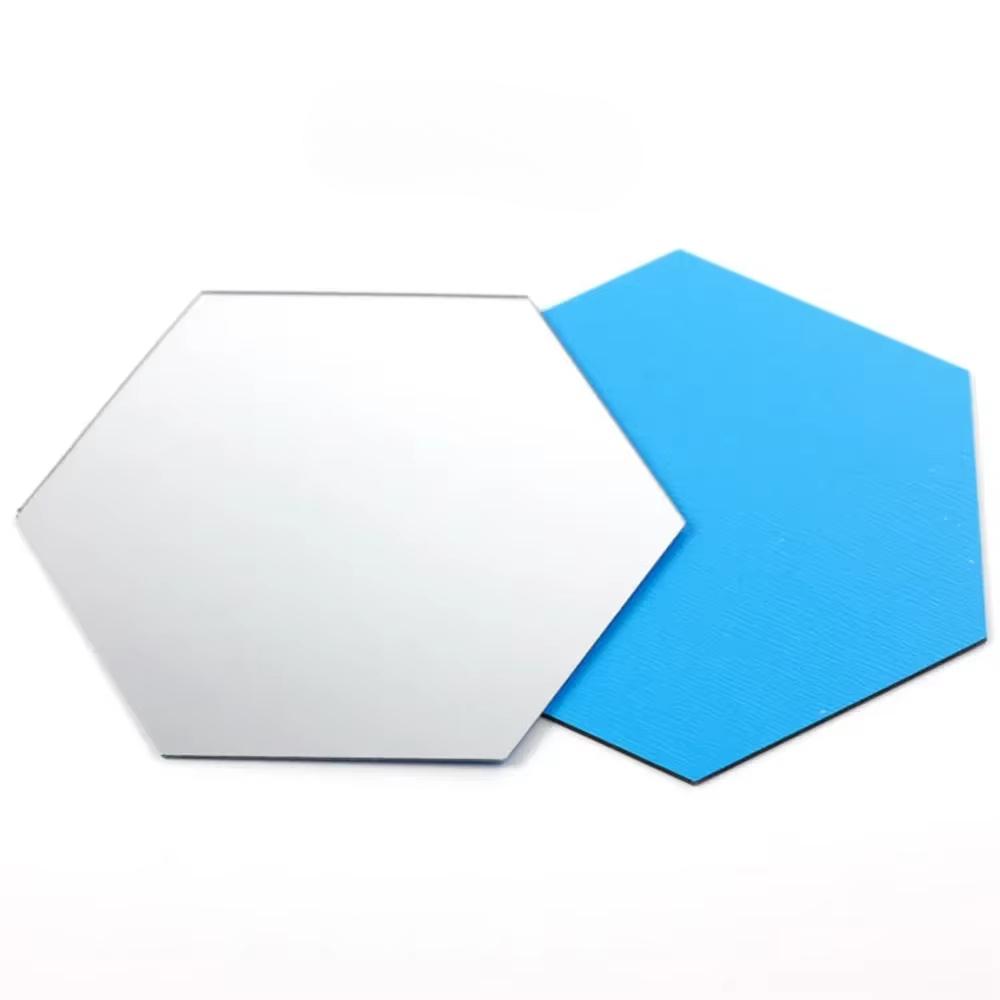

12Pcs Hexagon Acrylic Mirror Wall Stickers Home Decor DIY Removable Mirror Sticker Living-Room Decal Art Ornaments For mirror 46x40x23mm