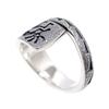 925 Silver Hopi Kokopelli Ring M1 Smoked One Size Fits Most [Silver One] Men's