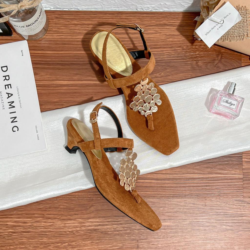 Grape mother niche retro single shoes women's 2025 bag head toe high heel sandals women's wear high-end temperament women's shoes