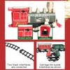 1 ensemble de train électrique avec locomotive, 3 wagons, jouet éducatif de train classique de Noël avec son et lumière, cadeau pour tout-petits, garçons et filles