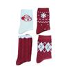 New Year's Festive Red Socks for Women, Autumn and Winter, with Twisted Fleece Balls, Snowflakes, Warm and Comfortable Rabbit Fleece Pile Socks