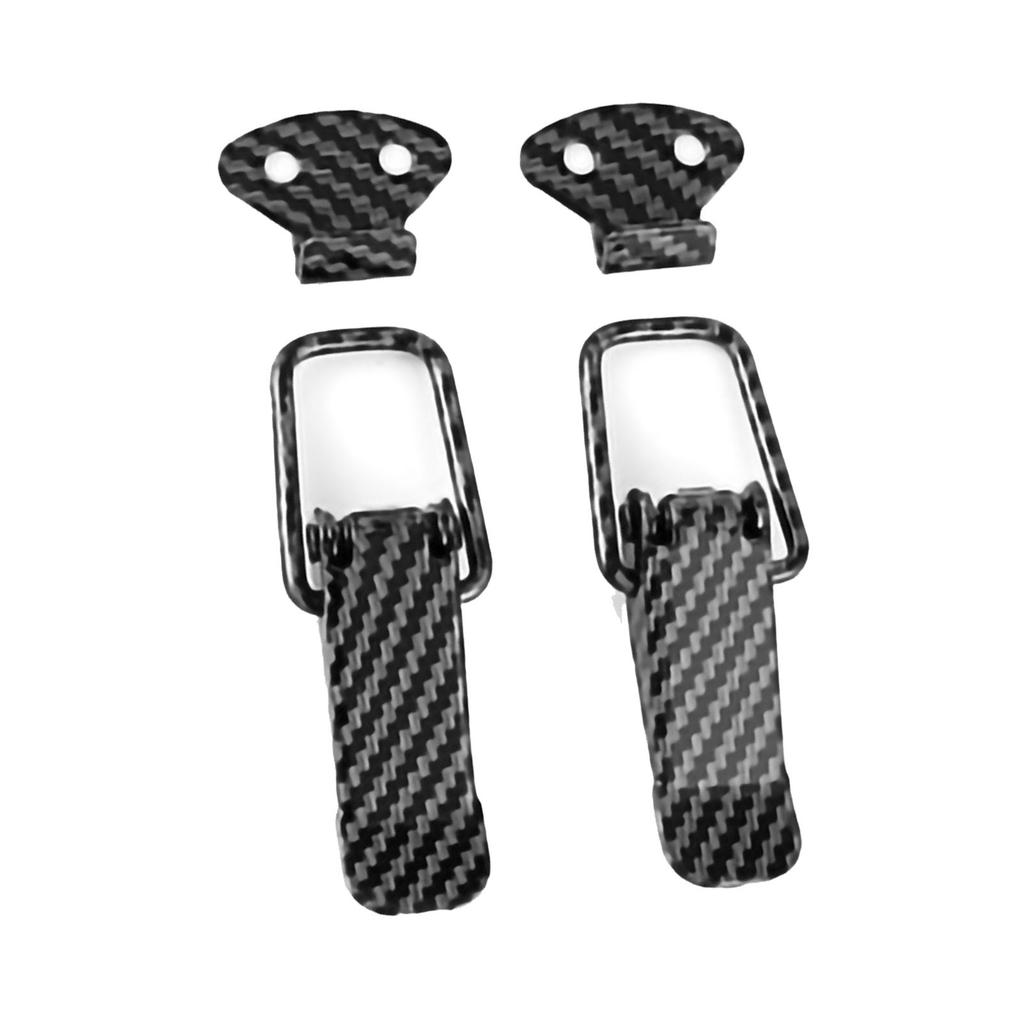 Pair Car Bumpers Trunk Hatch Lid Quick Release Fasteners Hook Lock Clips Auto Truck Exterior AccessoriesCarbon Fiber S