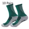 10 Pairs of Men's Spring and Autumn Football and Basketball Sports Towel Bottom Sweat Absorption Shock Non Slip Pressure Tube Socks