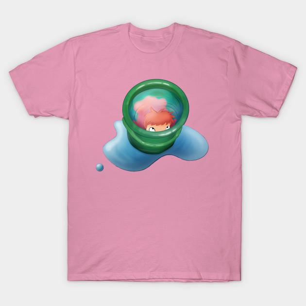 T Shirt Women Ponyo Harajuku Print Kawaii Tshirt Summer Short Sleeve Female T-Shirt Top Tee