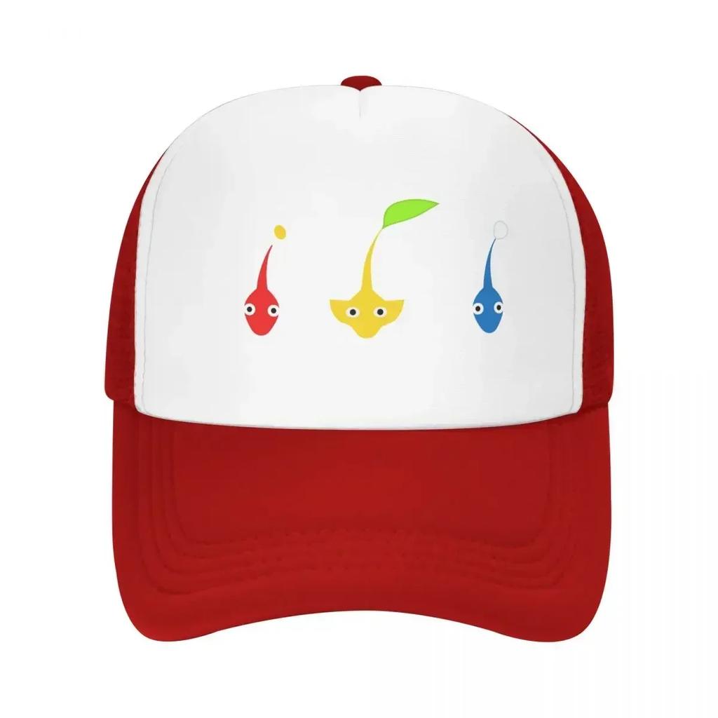 Pikmin Characters Cap Fashion Casual Mesh Baseball Caps Adjustable Hat Hip Hop Summer Unisex Baseball Hats Polychromatic