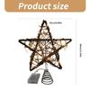 Battery Operated Star Tree Toppers Christmas Tree Star Ornament with LED Lights for Seasonal Home Decors