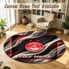 Round Rug Custom NameAberdeen FC Pattern Non Slip Carpet Home Floor Decor