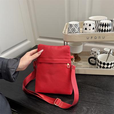 New PU Soft Leather Crossbody Bag Women Simple Fashi Solid Color Shoulder Bag Comfortable and Versatile Texture Commuting Bag
