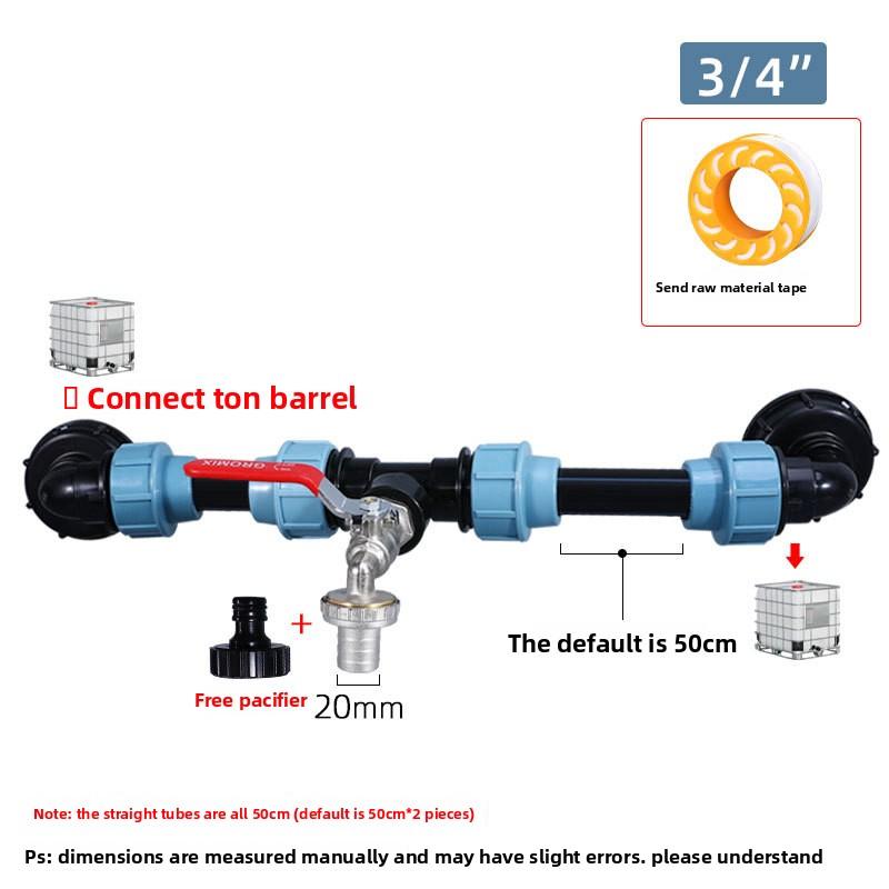 IBC Adapter Connection Kit 3/4 "Outlet Faucet For Tank Container Rainwater Tank IBC Gooseneck Outlet Tap