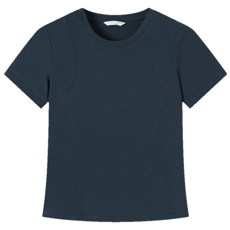 

TonLion Women s Solid Short Sleeve T-Shirt L