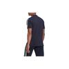 Adidas Logo Print Striped Short Sleeve Polo Shirt Men Polo Shirts Legendary-Ink-Blue GK9100