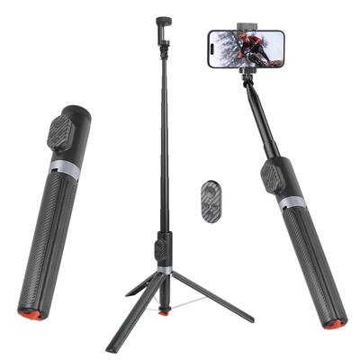 YF08 Rotating Selfie Stick Tripod with Bluetooth Remote - Portable Phone Holder for Travel Photography