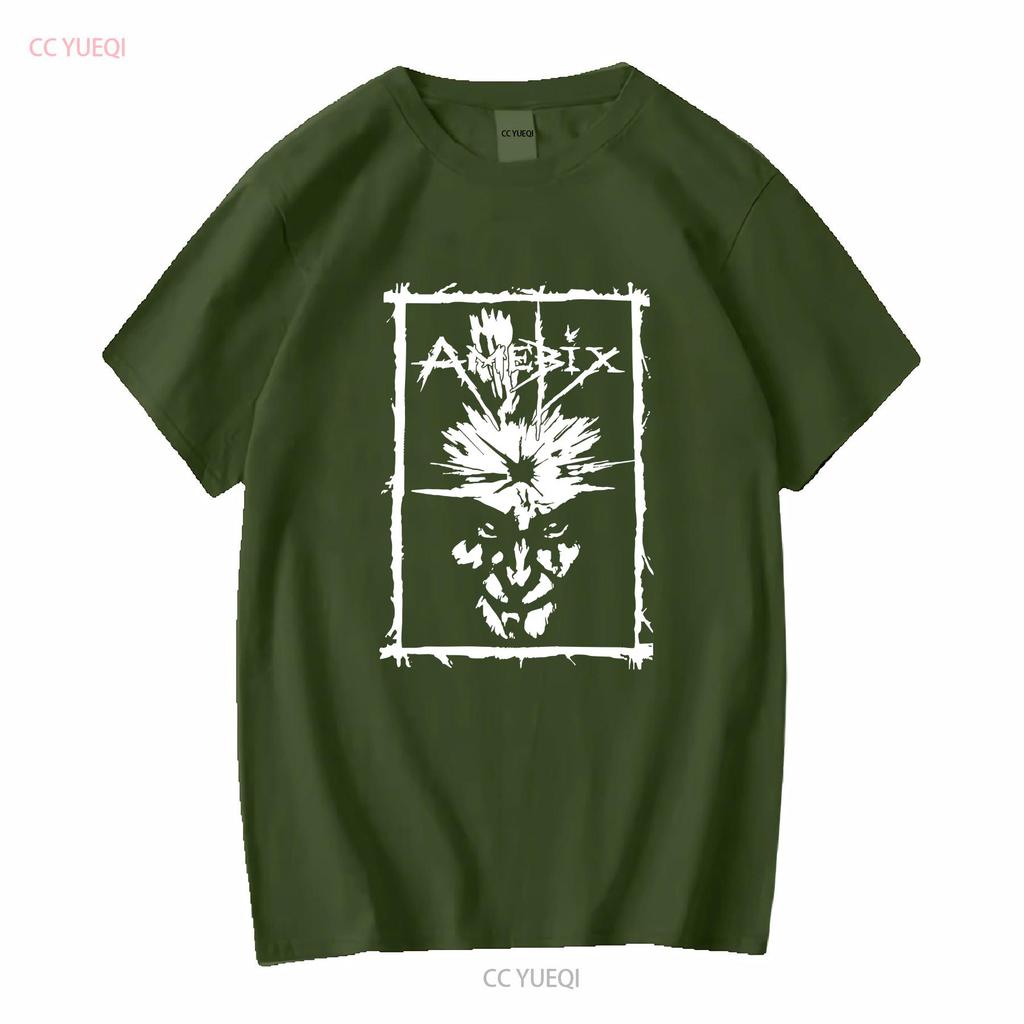 AMEBIX T shirt long or short sleeves vintage Washed Top For Everyday Wear graphic Stretched Casual streetwear Slightly fashion