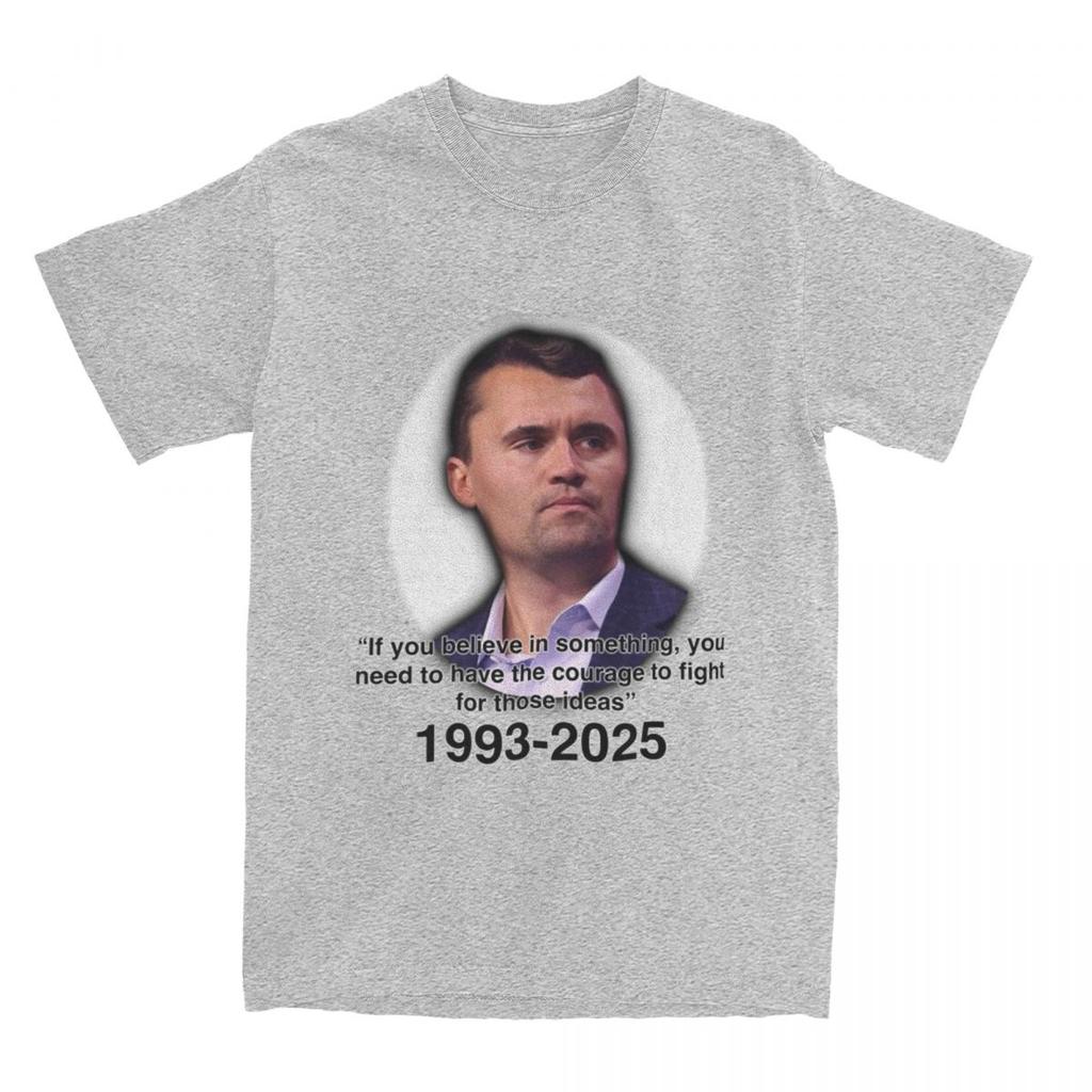 Justice For Charlie Kirk T Shirts Cotton Vintage T-Shirt Round Neck Legends Never Die Tee Shirt Short Sleeve Clothing Plus Size