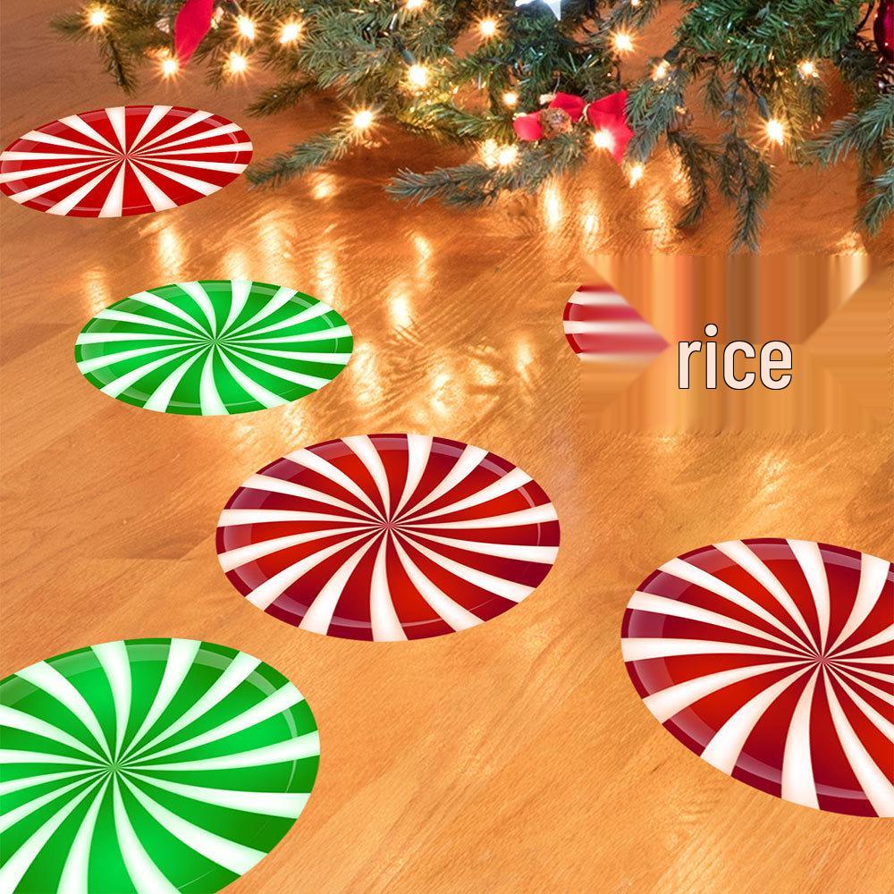 Shangyi SP-D049 Christmas Candy Floor & Wall Sticker – Self-Adhesive Decor for Living Room & Bedroom