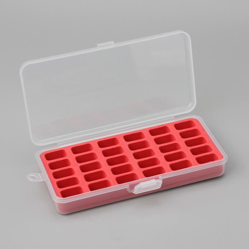 30 grid shuttle core storage box Plastic shuttle core box Thickened with sponge fixed shuttle core box Sewing machine tools 4133₽