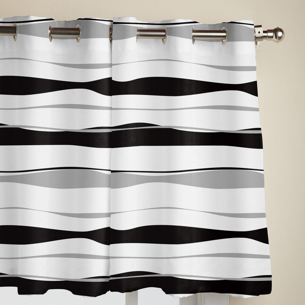 Modern Window Curtains for Living Room Vibrant Abstract Line Patterns Curtains for Child Bedroom Kitchen Decor Blinds Drapes