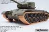 Fabscale US Medium Tank M26 Pershing Movable Track Set Plastic Model Parts FAB35022 1/35 (for Tamiya) (Tank)