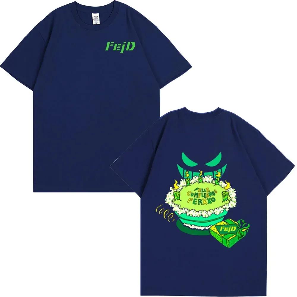 Ferxxo T Shirt Men Rapper Feid Merch Printed Tshirts Summer Casual Short Sleeve Tee Oversized Hip Hop T-Shirts Streetwear Tshirt